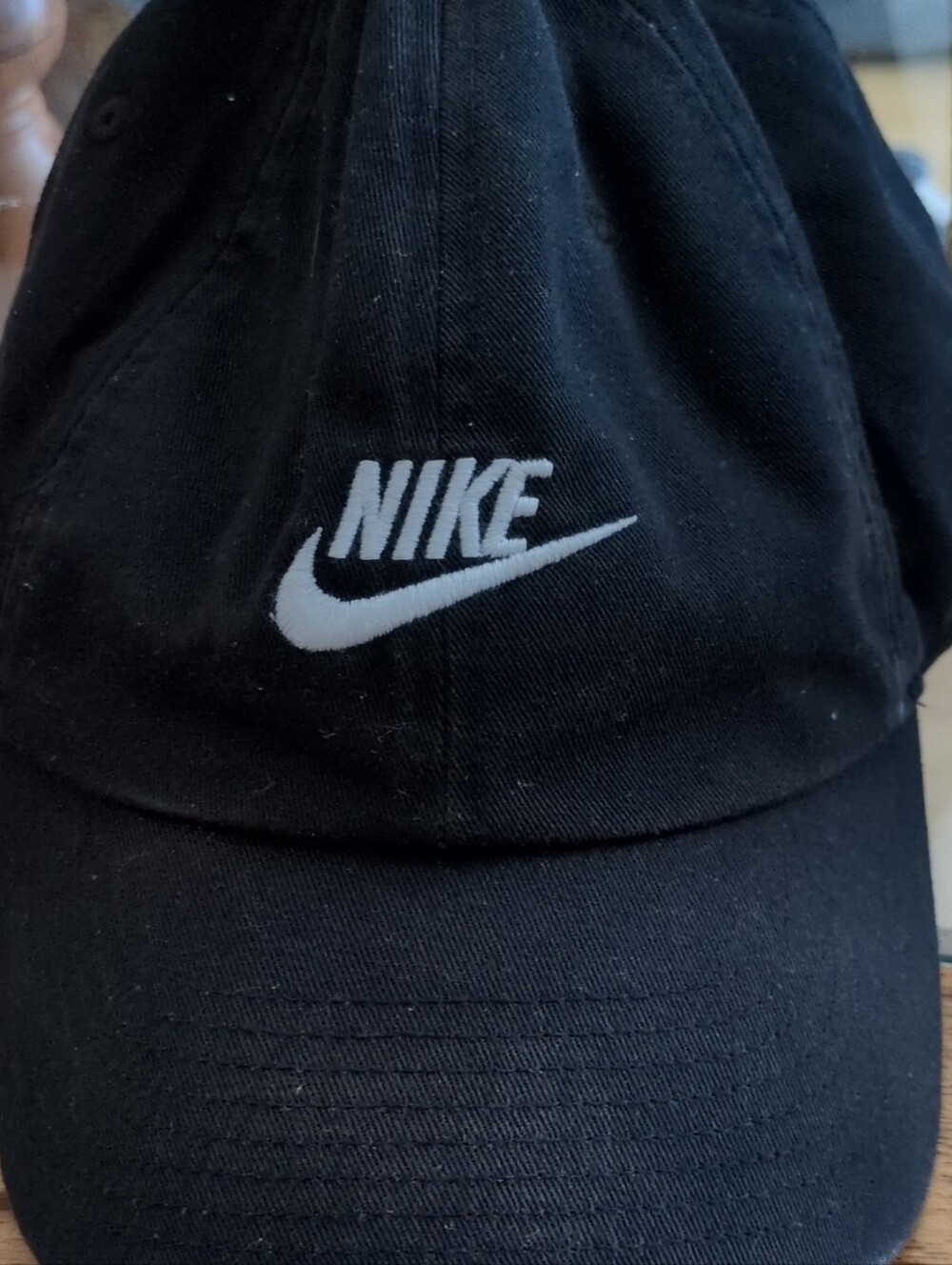 Nike Black Cap with White Logo